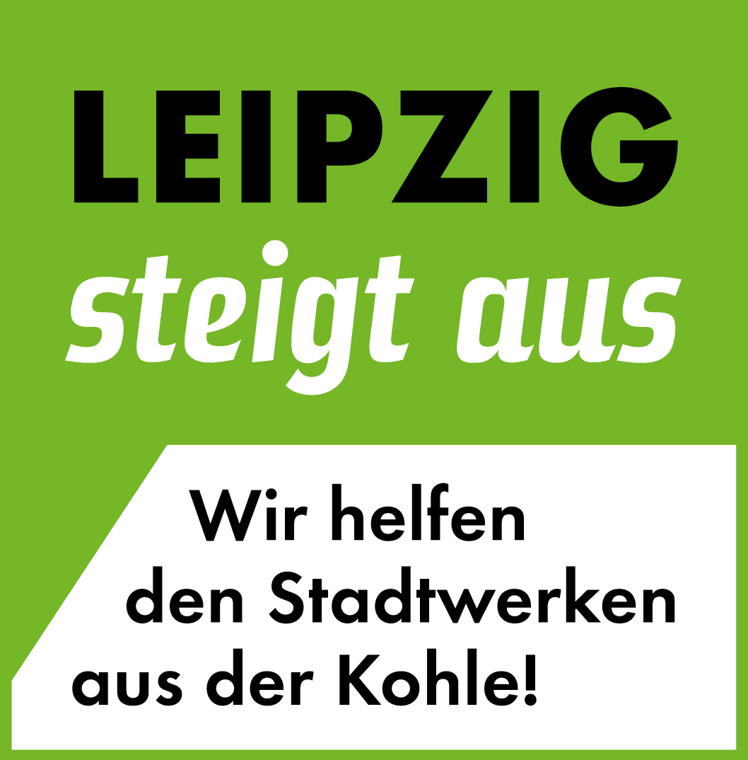 Logo zur Kampagne Leipzig steigt aus